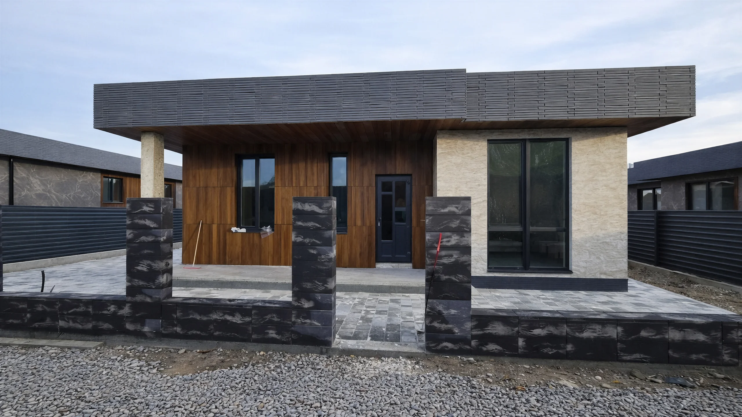 Загородный дом с панорамным фасадом