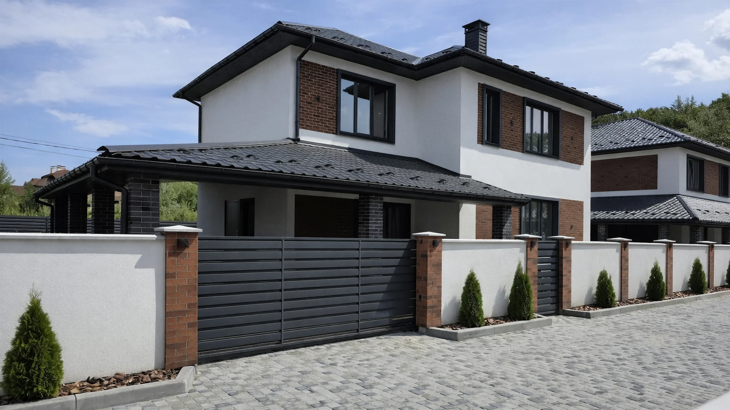 Загородный дом с панорамным фасадом