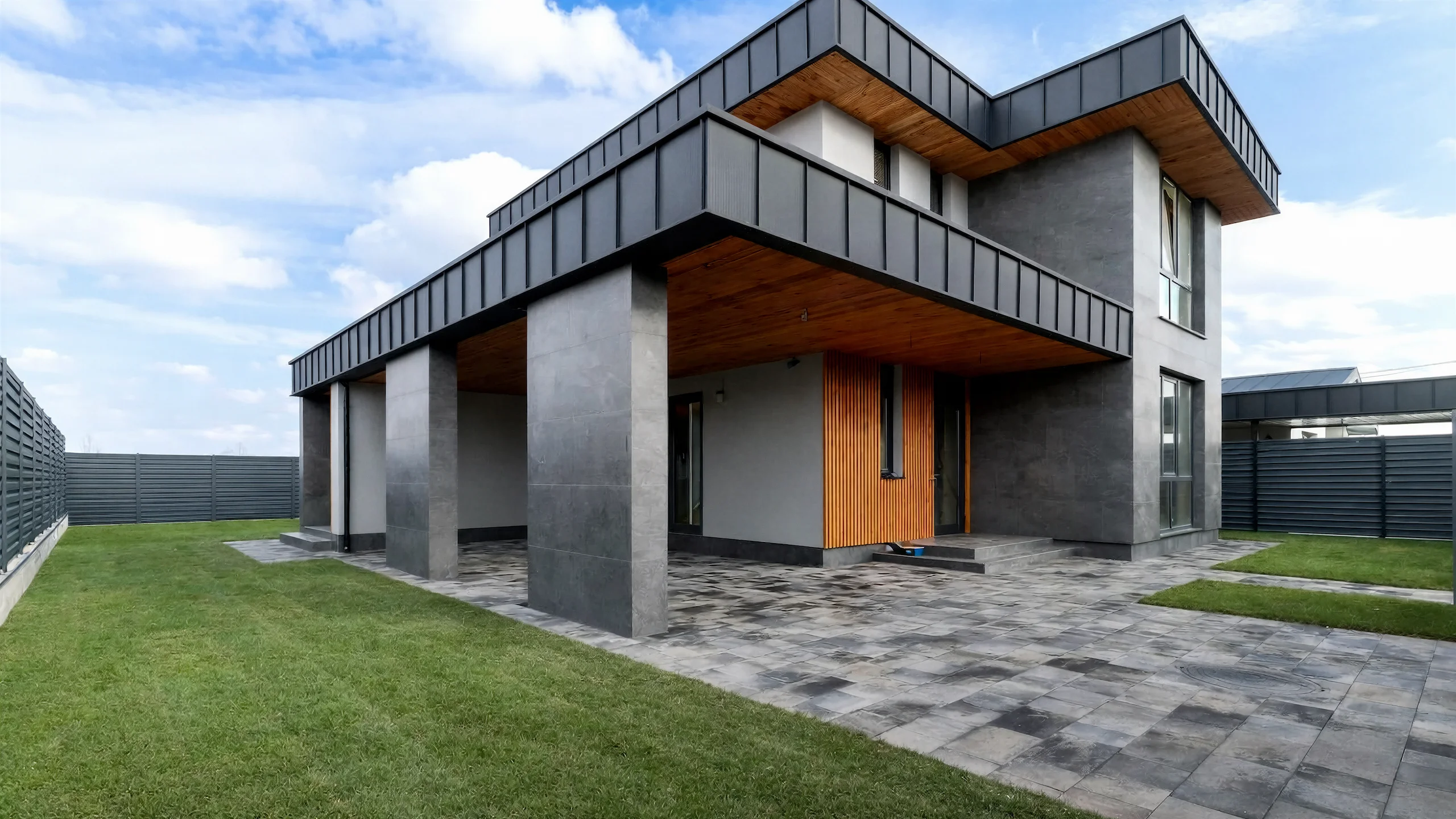 Загородный дом с панорамным фасадом