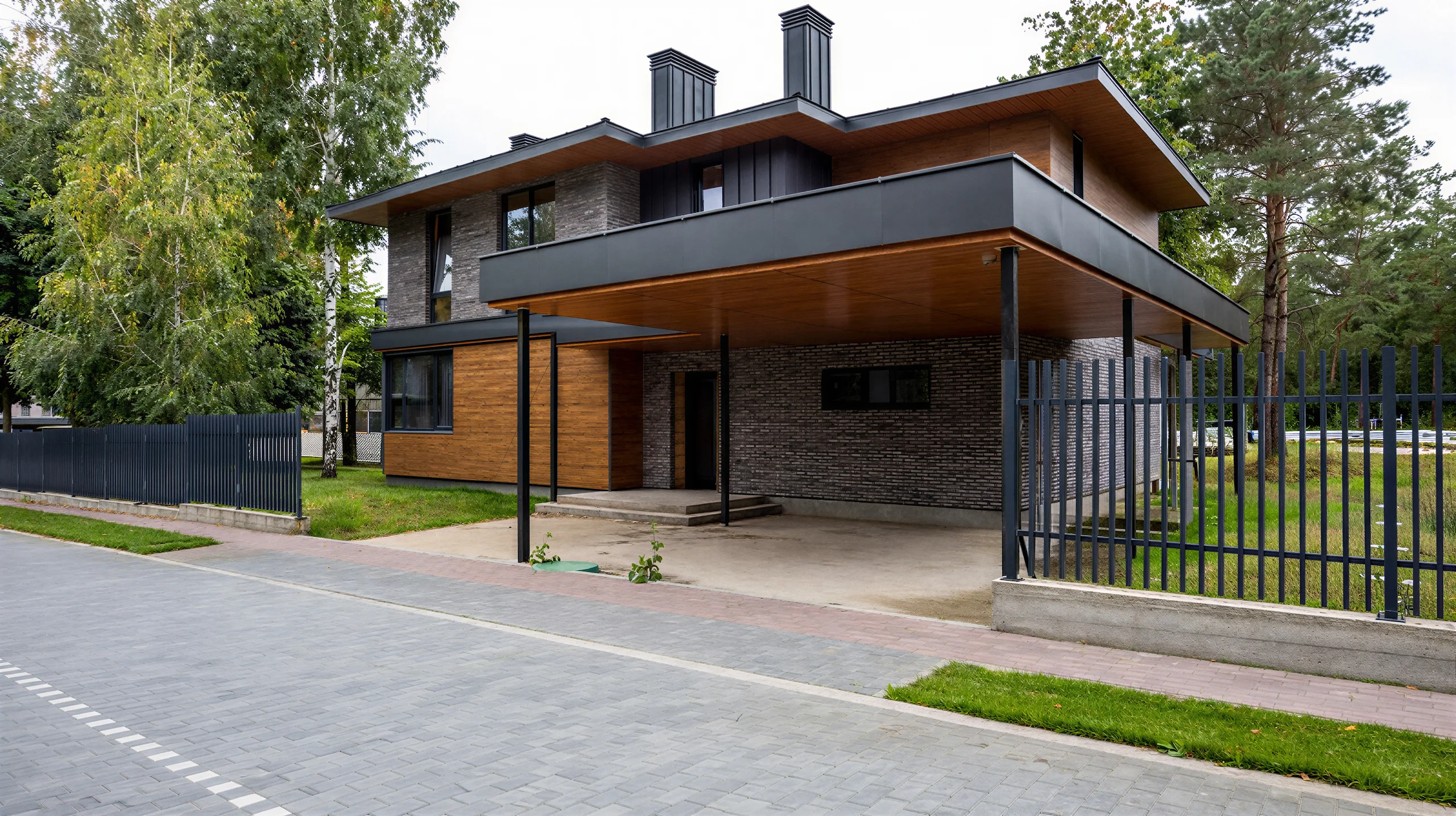 Современный загородный дом из газобетона — фото 3