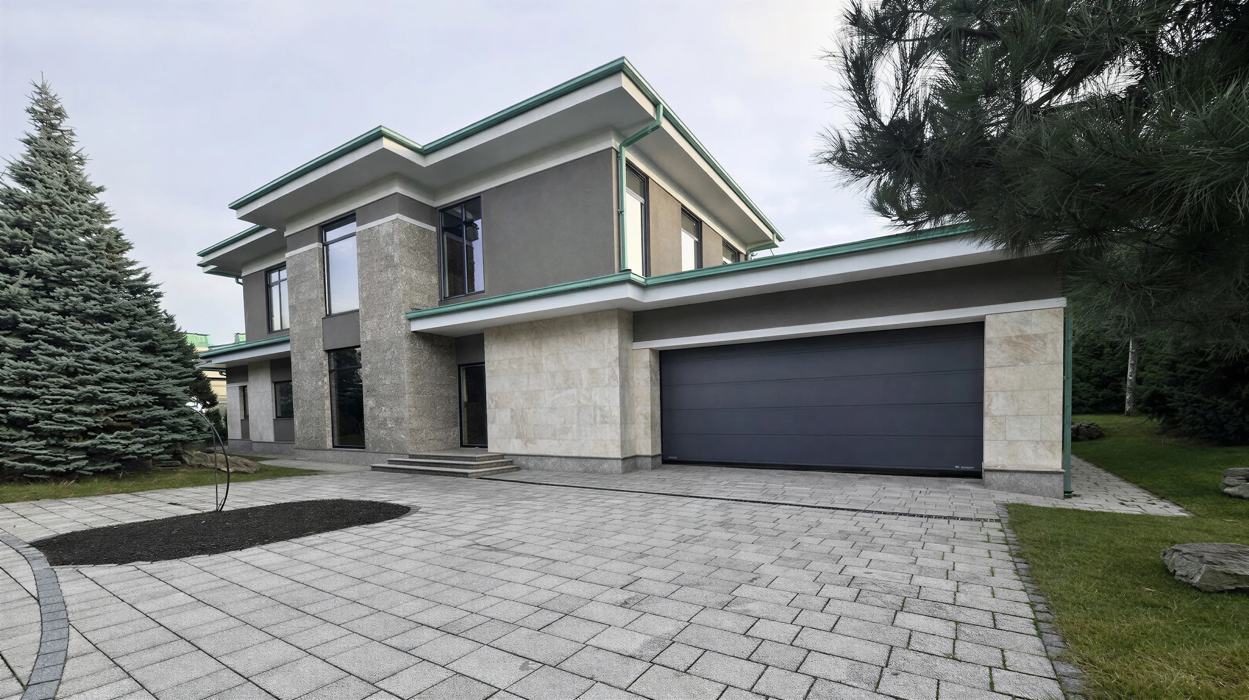 Загородный дом с панорамным фасадом