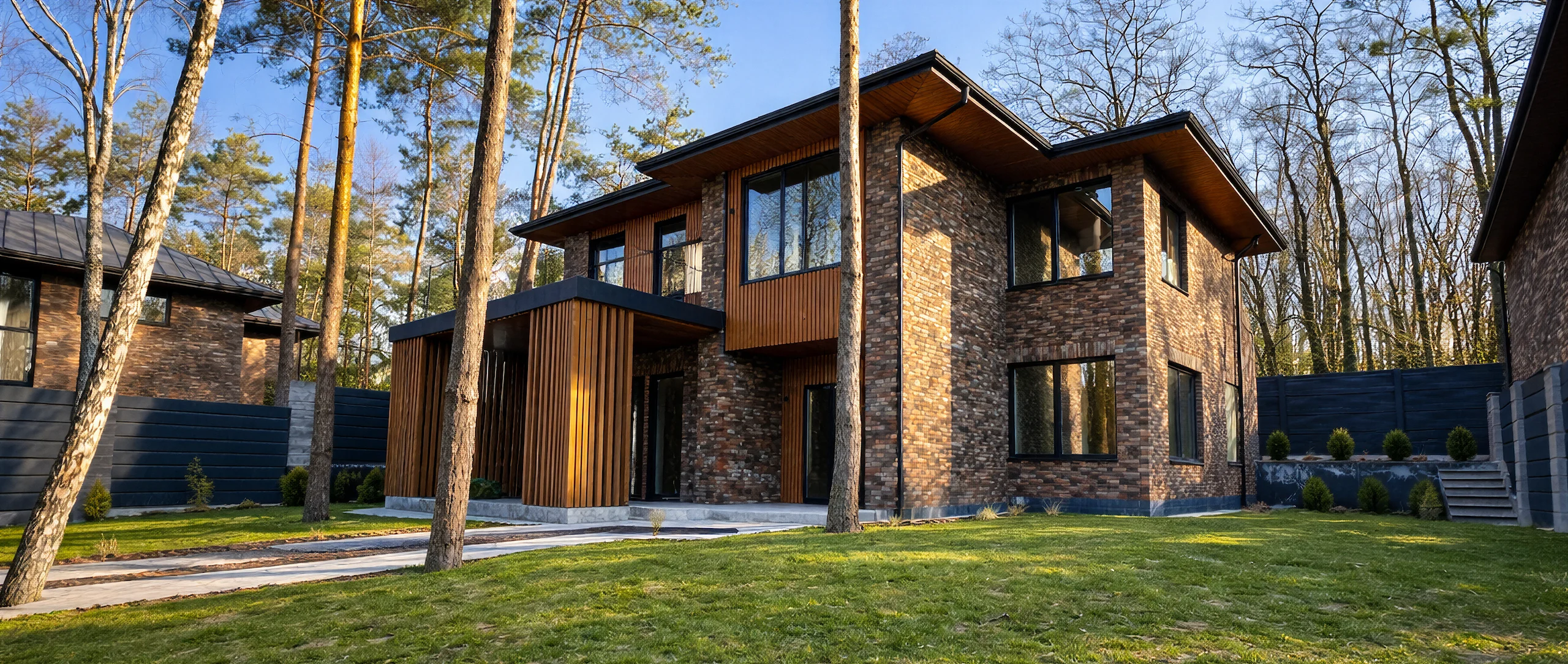 Загородный дом с панорамным фасадом